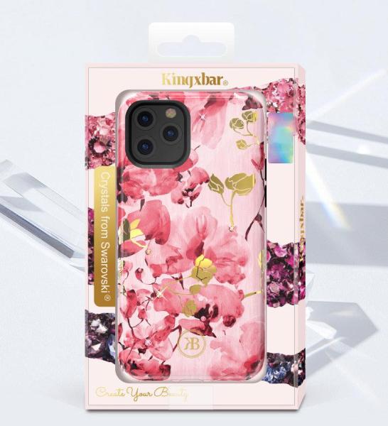 Kingxbar Forest Leuchtende Schutzhülle Swarovski-Kristallen iPhone 11 schwarz